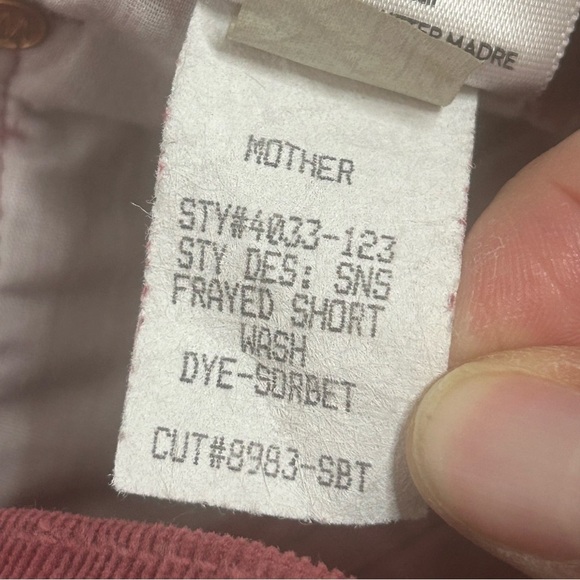 MOTHER Red Jean Shorts Cut-Off Style - Picture 12 of 14